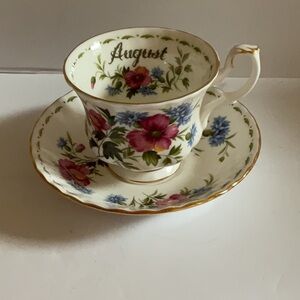 Vintage Royal Albert AUGUST POPPY cup and saucer